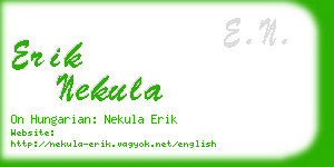 erik nekula business card